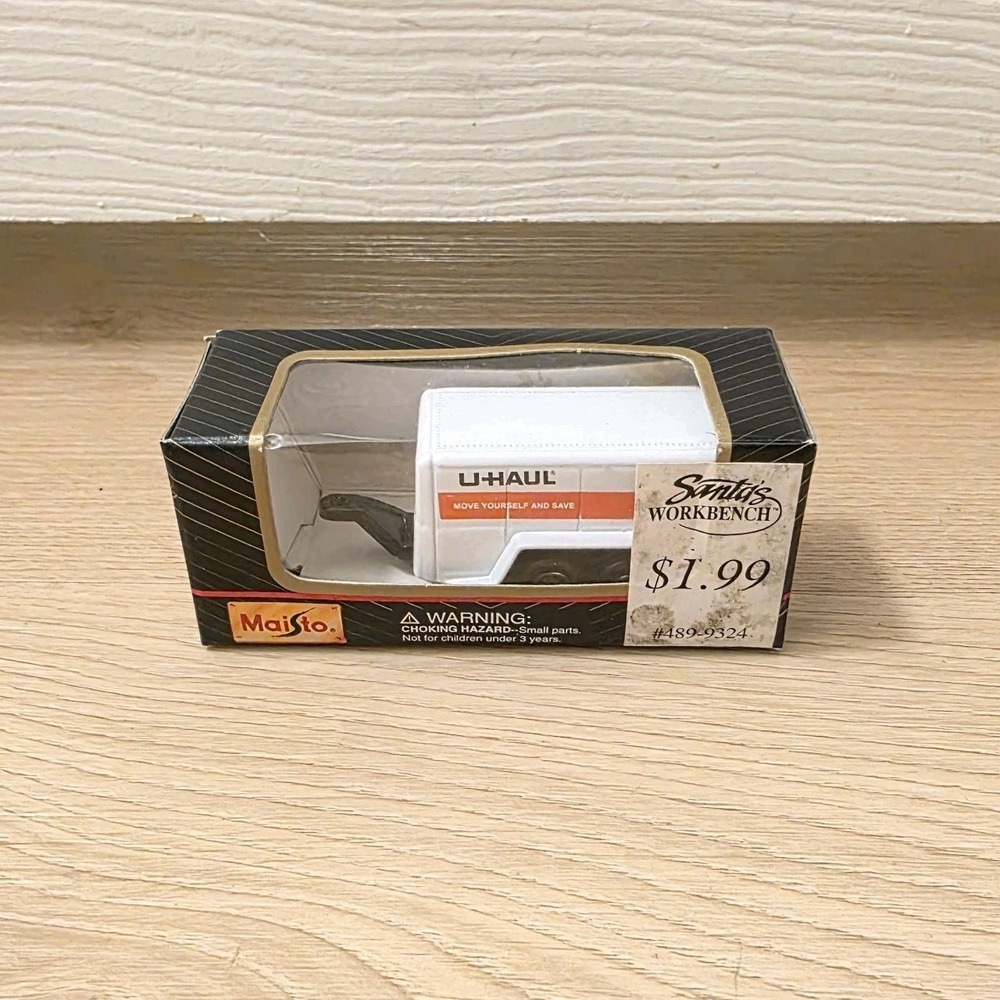 Vintage Maisto 1:64 U-Haul 4 Wheel Moving Trailer 3" New In Box